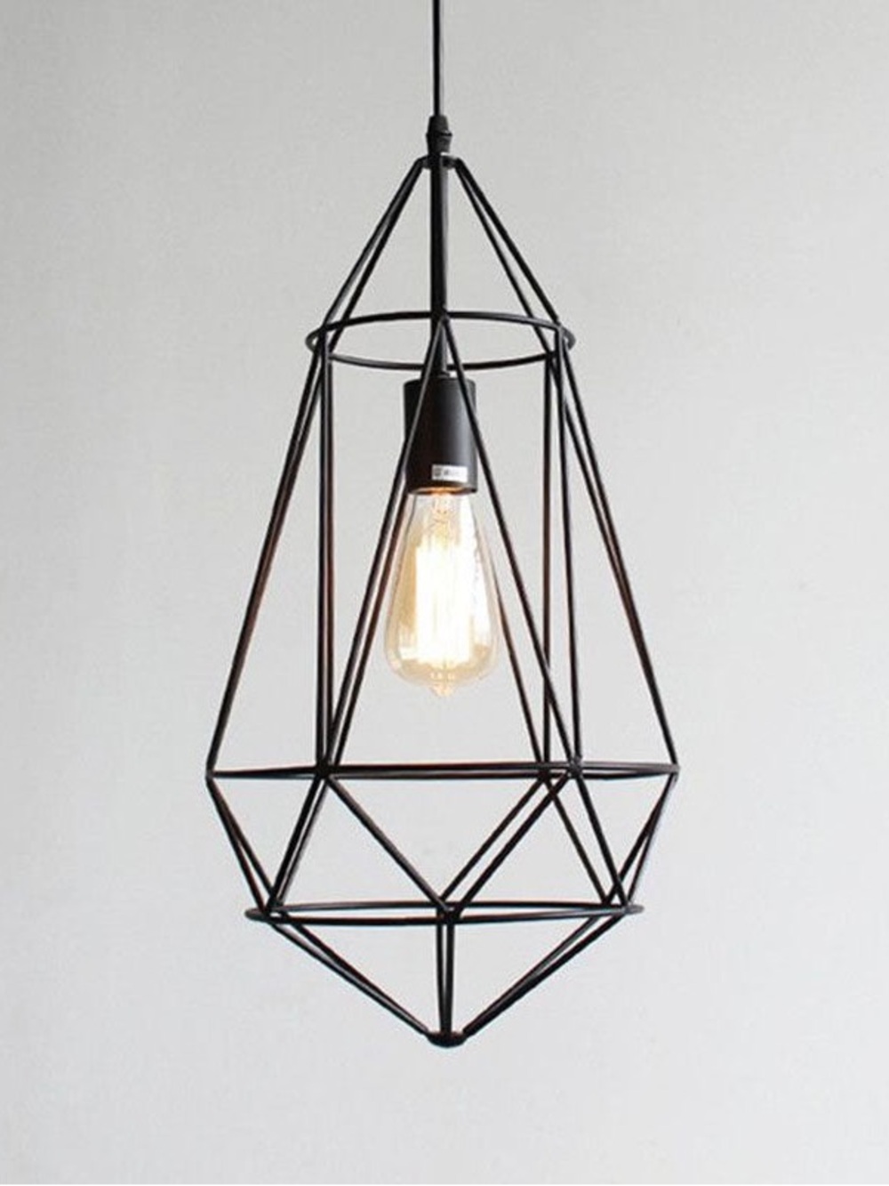 Modern Geometric Bronze Metal Pendant Light